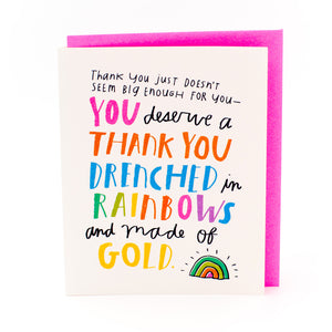 Caregiver Card - Rainbows & Gold