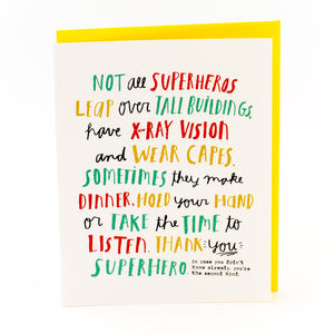 Caregiver Card - Thank You Superhero